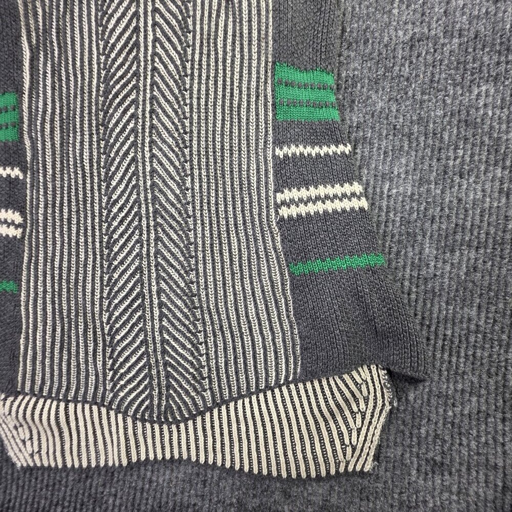 Cabi Trident Knit Sleeveless Vest Women Small Gray Green Textured Chevron Boho - Picture 5 of 10